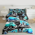 thumbnail image 2 of Castle Fairy 3-Piece Full Size Comforter Set - Truck Construction Tractor Excavator Print, 2 of 8
