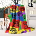 thumbnail image 2 of Colorful Dinosaurs Pop Art Pattern Blanket,Comfortable Soft Lamb Wool Throw Blanket,All Season,Warm Lightweight Blankets for Sofa Bed Couch Living Room Chair,60"x80", 2 of 4
