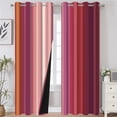 thumbnail image 5 of Aofoto Red & Pink Blackout Curtains, Modern Striped Decorative Light Blocking Darkening Grommet Curtain for Living Room/Bedroom,2 Panels,42x84 Inches, 5 of 5