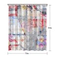 thumbnail image 5 of Pioneer Flower Floral Print Pattern Shower Curtain 72"x84" ,Bathroom Decorative Shower Curtains Set with 12 Hooks,Modern Waterproof Washable Shower Curtain, 5 of 6