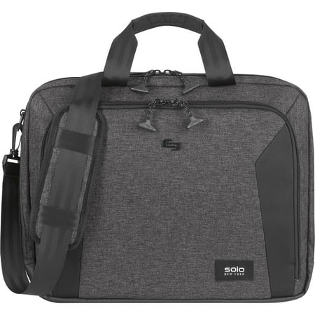 UPC: 0030918006214 | Solo Voyage Carrying Case (Briefcase) for 15.6 Notebook – Gray Black Damage Resistant Scuff Resistant Scratch Resistant – Checkpoint Friendly – Shoulder Strap Luggage Strap Handle – 5.5 Height