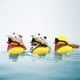 thumbnail image 5 of 24 juegos de patos de goma de vaquero disco con bufanda, sombrero y gafas de sol, mini juguetes de pato de baño para cumpleaños, fiesta de natación, regalo, decoraciones, 5 of 5