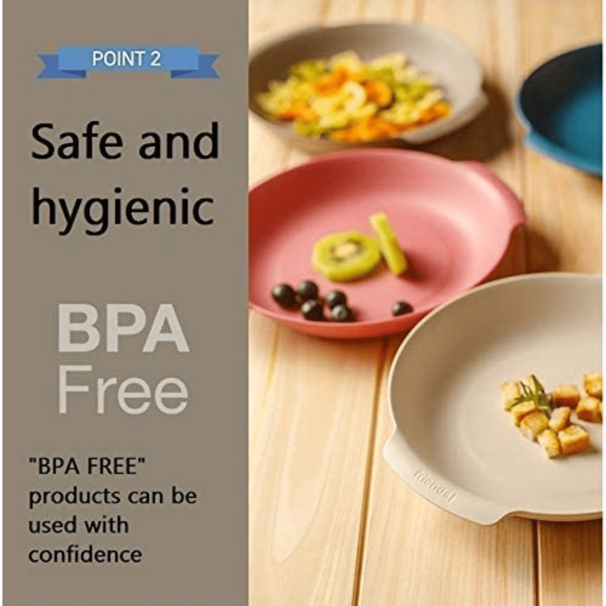 Nineware Pasta Bowl Set (Set of 4) | 9.3" X 8.2" X H 1.38" (3.7oz) | Stackable Design | Plastic Bowl Set | Dishwasher & Microwave safe | Made in Korea