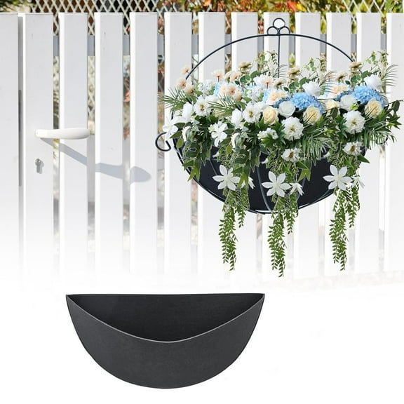 3 Pcs Half round Flower Pot Liners, Reusable Garden Basket Padding, Replacement Fabric Padding for Planters, Flower Baskets, Garden Pots