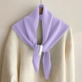 thumbnail image 2 of SUXIAN Women's Scarf Triangle Shawl Wrap Soft Warm Knitted Purple One Size, 2 of 3