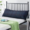 thumbnail image 2 of Striped and Checkered Fusion Body Pillow Cover 20x54 - Soft Full Body Pillowcase with Zipper, Retro Plaid Pillow Slipcover for Bed, Sofa & Office, 2 of 5