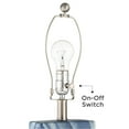 thumbnail image 6 of 360 Lighting Connie Modern Table Lamps 25" High Set of 2 Blue Faux Marble with USB Charging Port Table Top Dimmers White Shade for Bedroom Office Desk, 6 of 9