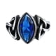 thumbnail image 1 of Anillo de cristal para hombre, ceremonia de fiesta, boda, niños, estilo Vintage, diseño Simple, anillos de acero portátiles, joyería de mano, Ropa, zapatos y accesorios Miscelánea Azul Talla 13 Qarigey AP014446-07B, 1 of 6
