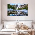 thumbnail image 2 of Elephant Stock Dream Lake In Rocky Mountain Wall Art - Horizontal Multi Panel Canvas - Living Room Wall Decor - Nature Multi Panel - Blue And Gray Decor - 45" x 28", 2 of 8