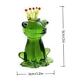 thumbnail image 2 of Leatfisat Green Frog With Crown Glass Figurine, Popular Home Decor, Cute Frog Statue For Shelf & Table Accents, Animal Figurine, 2 of 2