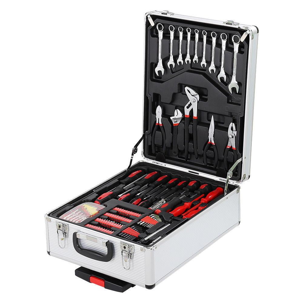 Silver Auto Repair Tool Kit Toolbox and Wheels-tool and home improvement EXC.T Tool Box with Tools 799pcs Household Tool Set with Aluminum Trolley Case Silver Auto Repair Tool Kit Toolbox and Wheels-tool and home improvement EXC.T Tool Box with Tools 799pcs Household Tool Set with Aluminum Trolley Case