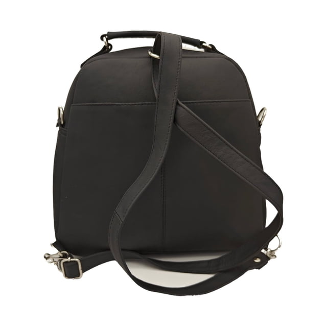 Mochila en Piel Vacuno Cincelada Fana Arabella Negro Mochila Casual en Piel