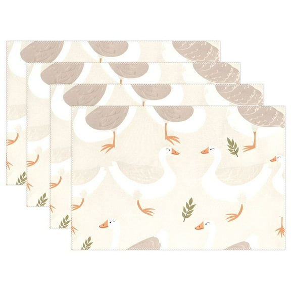 Gooses 12×18 inch Placemats Heat Resistant Washable Foldable Rectangular Placemats Set Decoration Indoor Outdoor for Kitchen Dining Table 1PC