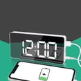 thumbnail image 2 of Despertador electrónico del reloj del espejo del LED de la pantalla grande creativa - blanco Zhivalor  LL-0292, 2 of 8