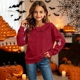 thumbnail image 6 of Frostluinai Crewneck Sweatshirts for Kids Girls Halloween Pullover Casual Long Sleeve Spooky Season Print Sweat Shirts 5-15 Years, 6 of 10