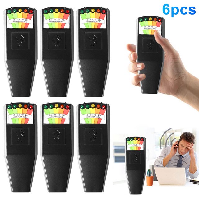 K2 5 LED Gauss EMF LCD Probador Radiación Campo Electromagnético (negro)