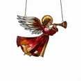 thumbnail image 2 of HongMinWen Whimsical Trumpet Angel Acrylic Suncatcher Indoor Colorful Window Hanging Ornament Outdoor Sun Catcher Panel for Home Decor Car Garden Gift for Fairy Tale Fans, 2 of 3