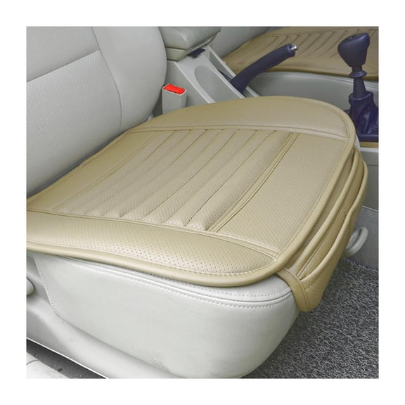 Car Seat Bottom Cover, Semi-Wrap Non-Slip Leather Car Seat Cover, Comfortable Breathable Auto Front Seat Bottom Cushion with Pocket, Universal Interior Car Accessories