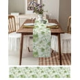 thumbnail image 6 of Sage Green Flower Burlap Cotton Table Runner 18x72 Inches Long, Abstract Garden Botanical Leaves Farmhouse Table Runners, Outdoor Dining Tablecloths Decor for Baby Shower/Party/Wedding, 6 of 6