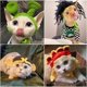 thumbnail image 1 of Gorro de punto para mascotas, accesorios para cosplay, tocado, ropa de transformación divertida, gorro para gatos y perros, 1 of 2
