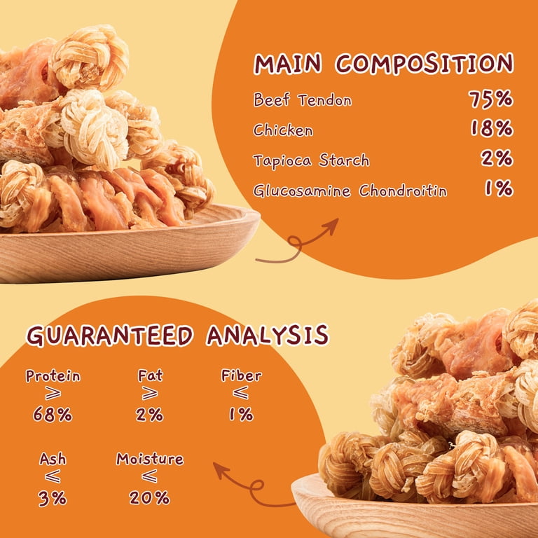 Jungle Calling Beef Tendons Dog Chews, Chicken Wrapped, Hip & Joint Support photo 4