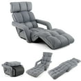 thumbnail image 1 of Costway 6-Position Adjustable Floor Chair for Adults Foldable Lazy Sofa for Living Room, 1 of 10