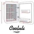 thumbnail image 2 of 10L  Fridge for Bedroom - Car, Office Desk & College Dorm Room - 12V Portable Cooler & Warmer for Food, Drinks, Skincare, Beauty, Makeup & Cosmetics -  Small Refrigerator (White), 2 of 7