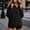 Black, variant on Mock Neck Sweatshirts for Women Side Slit Hem Plain Red Oversized Comfy Button Long Sleeve Womens Soft Tunic Top