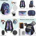 thumbnail image 5 of Garronmavis Baby Dragon Girls Backpack with Lunch Box, 4PCS Set with Pencil Case & Water Bottle Holder, Adjustable Straps Kids Backpack for Elementary School Easy to Carry, 5 of 8