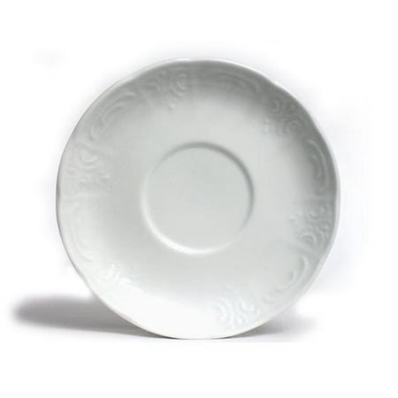 Tuxton China CHE-062 Chicago 6.38 in. Soup Mug Saucer - Porcelain White - 3 (Best Soup Delivery Chicago)