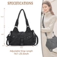 thumbnail image 3 of Angel Kiss Hobo Bags for Women Vegan Leather Shoulder Purses and Handbags Ladies Roomy Tote Bags Purse with Crossbody Strap, 3 of 9