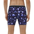 thumbnail image 4 of Salouo Skull flower leaf purple Pattern Men's Boxer Briefs, Soft & Breathable Underwear Elastic Waistband Briefs for Men,1-Pack, 4 of 7
