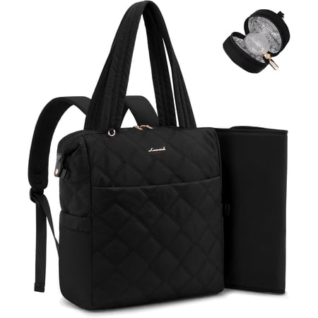 LOVEVOOK Diaper Bag Backpack,Diaper Bag Tote for Mom Dad with Changing Pad,Insulated Pockets, Convertible Lightweight Baby Backpack with Pacifier Case（Khaki）