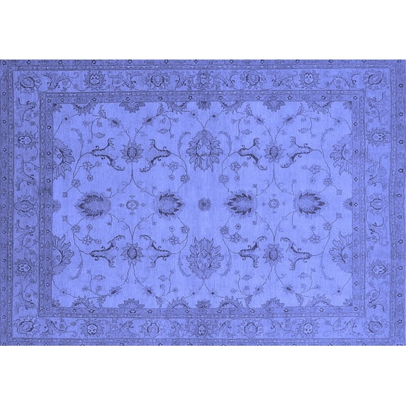 Ahgly Company Indoor Rectangle Oriental Blue Traditional Area Rugs, 4' x 6'