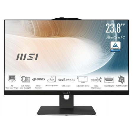 MSI - Modern AM242TP 23.8" Touchscreen All-in-One - Intel Core 3 100U - 8GB Memory - 512G SSD - Black