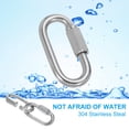 thumbnail image 4 of Uxcell M10 1.6" 304 Stainless Steel Quick Link Chain Connector, D Ring Chain Hooks 2297 LBS Capacity 1 Pcs, 4 of 7