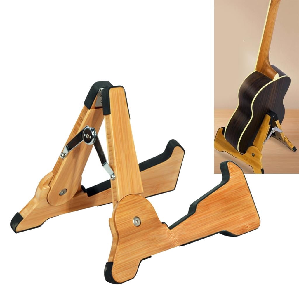 Yihuala Wood Guitar Stand Light Weight String Instrument Holder Portable Adjustable Guitar Stand for Guitar and Ukuleles