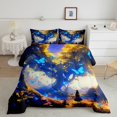 thumbnail image 2 of YST Glowing Butterfly Full Comforter Set Girls Princess Bedding Set, Jungle Adventure Bedding Comforter Sets Magic Animal Duvet Set, Botanical Tree Quilted Comforter Room Decorative, 2 of 6