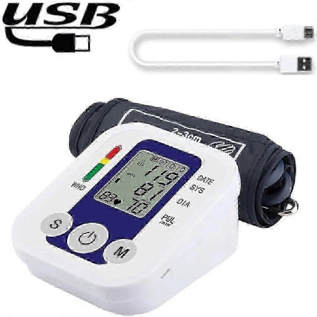 Automatic Arm Blood Pressure Monitor Digital BP Tonometer Portable For Home Electronic Heart Rate Pulse Apparatus Tensiometer