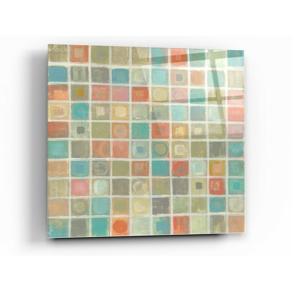 Epic Art 'Sea Glass Mosaic' by Silvia Vassileva, Acrylic Glass Wall Art, 24"x24"