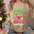 thumbnail image 1 of Chandail à Capuchon Jingle Juice pour Femmes, Décontracté, à Thème de Noël, Col Rond, Manches Longues, Chandail Molletonné, 1 of 4