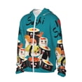 thumbnail image 2 of Kll I Love Sushi Print Men'S Women’s Upf 50+ Sun Protection Outdoor Hoodie Jacket Long Sleeve Fishing Hiking Performance Shirt- Medium, 2 of 8