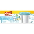 Glad OdorShield Small Drawstring Trash Bags Febreze Beachside Breeze