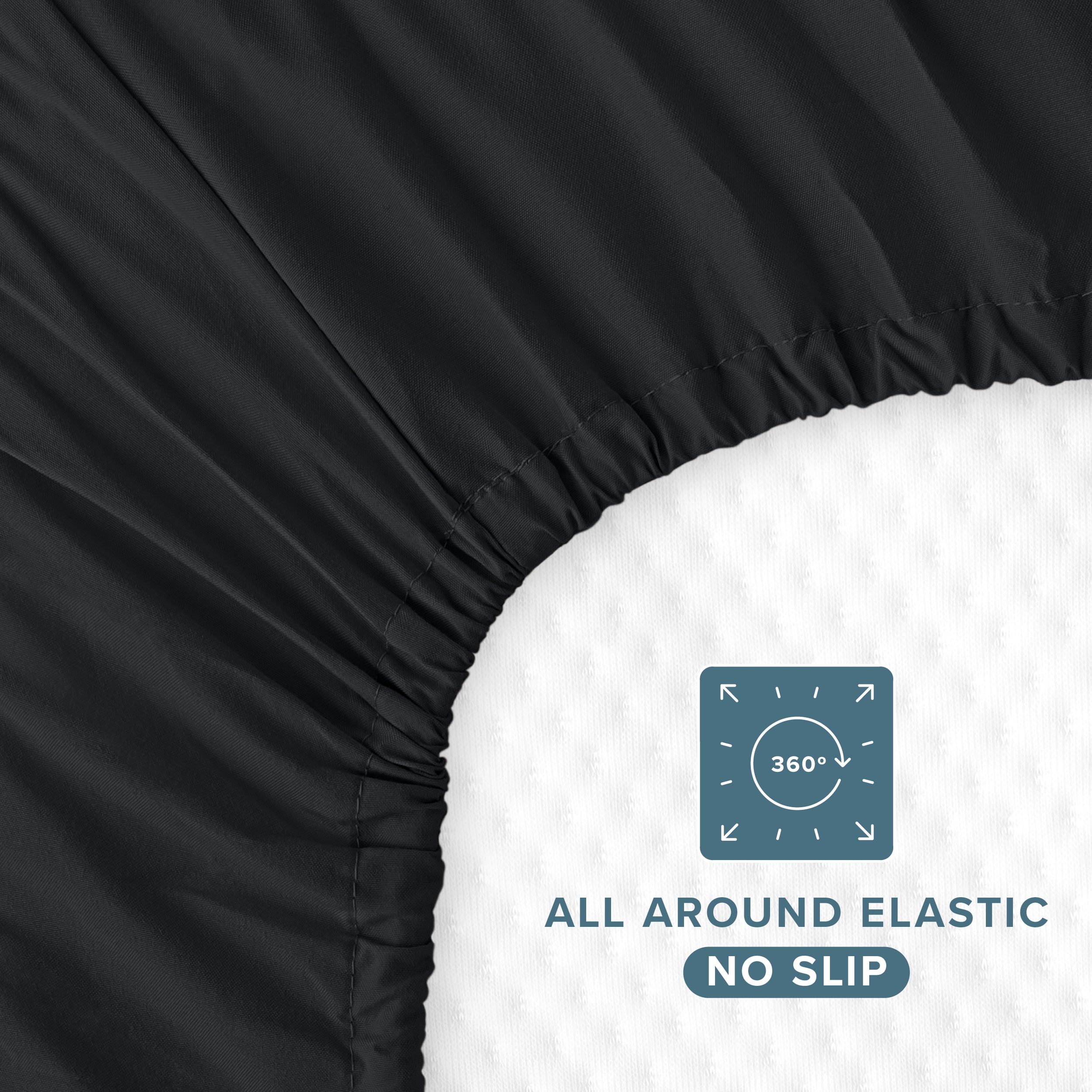 Bare Home 2 Pack Fitted Sheets - Premium 1800 Collection - Ultra Soft - Crib, Black/White