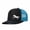 Black and blue, variant on Running Horse Color Block Trucker Hat Unisex Adjustable Cotton Breathable Fashion Cap for Travel Daily Wear