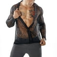 thumbnail image 4 of IROINNID Mens Tops Outfit Long Sleeve V-Neck Lightweight Cooling Fitting Blouse Sun Shirt, 4 of 7