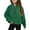Green, variant on Toddler Girls Half Zip Sweatshirt Fleece Quarter Zip Pullover Sweatshirts Fall Clothes for Teen Girls Thumb Hole Plain Tops