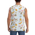 thumbnail image 4 of Fotbe Men's Squirrel In The Forest Print Men's Sleeveless Muscle Tank Tops Casual T-Shirts for Gym Workout Beach-X-Large, 4 of 8