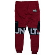 Ecko Unltd Mens Sweatpants Crago Zip Pockets Colorblock Fleece Jogger (Medium, Red Marled)