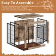 thumbnail image 5 of Furmax Heavy-Duty Wooden Dog Crate 2-Door Furniture Style Kennel with Chew-Proof Design & Removable Cushion, End Table for Small, Medium, Large Dogs, 5 of 7